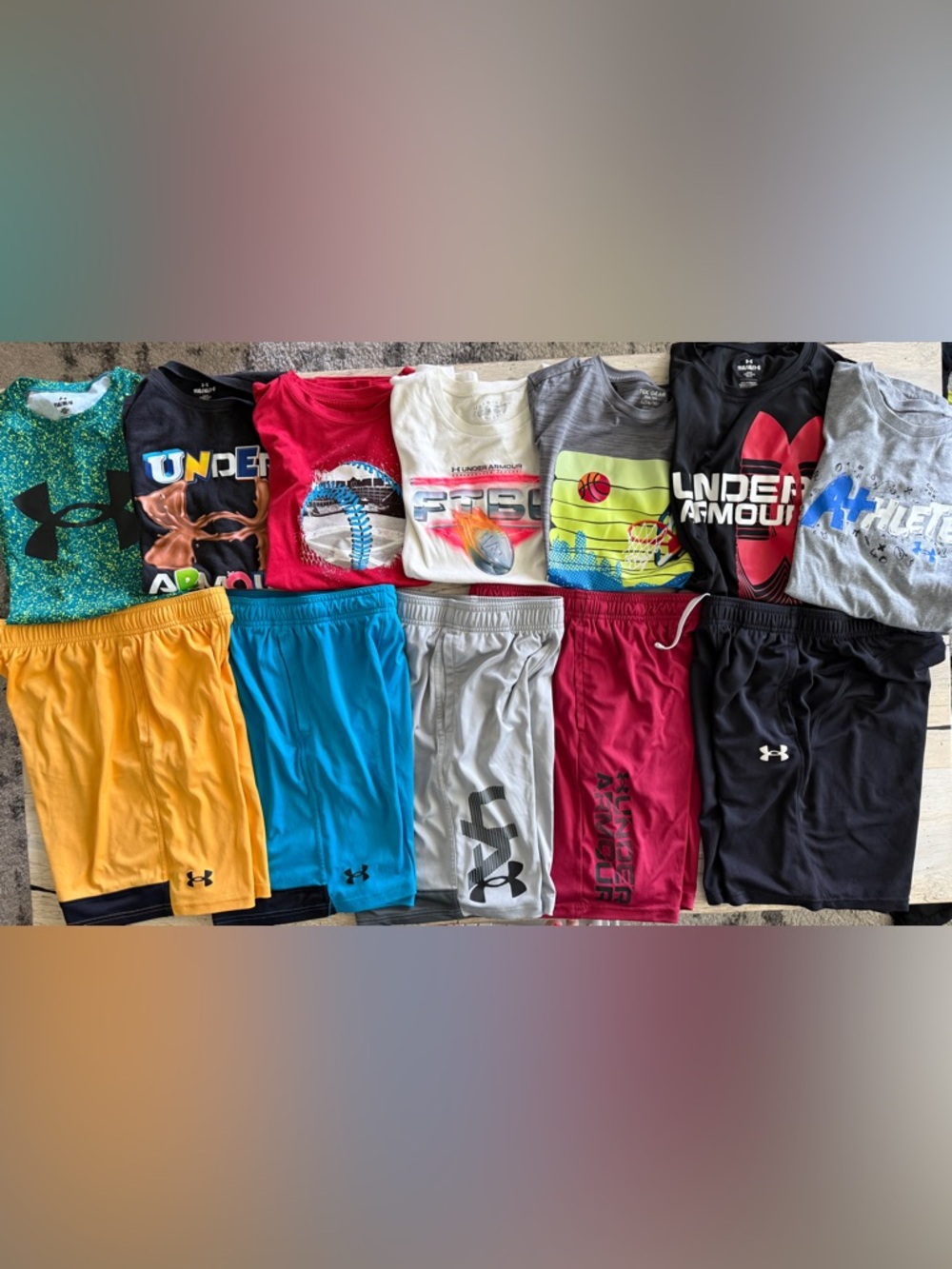 Under Armour + Boys’ BUNDLE - UA Shorts and T-Shirts Lot - Large 14/16 EUC